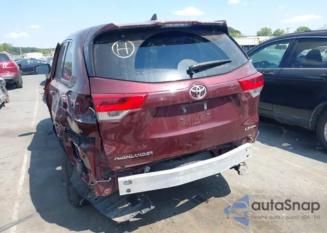 2019 Toyota Highlander Le Plus z USA, uszkodzony, nr VIN 5TDBZRFH9KS954164